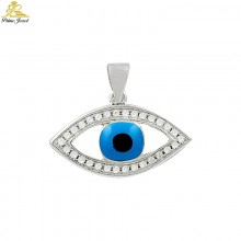 Gümüş Nazar Boncuğu Kolye Ucu